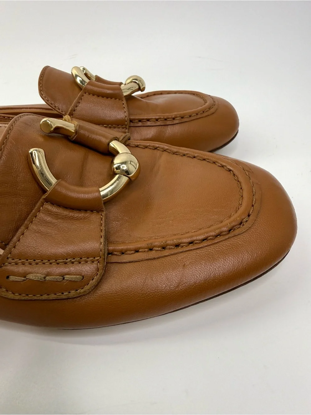 AGL Leather Sheryl Moc Bit Loafer Flats Brown Size 36/US6